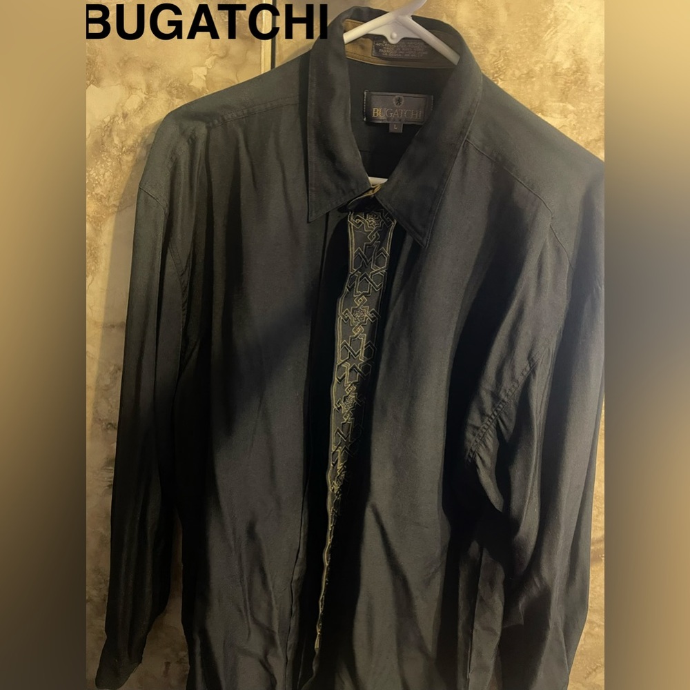 BUGATCHI Shirt Large Black